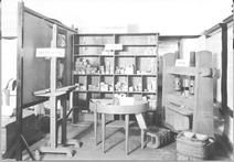 SA1350.2 - Photo is of the Shaker exhibit at the New York State Museum, Albany, NY, showing an exhibit of an herb store room., Winterthur Shaker Photograph and Post Card Collection 1851 to 1921c